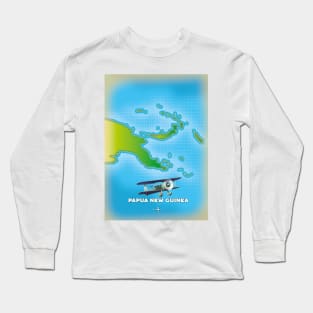 papua new guinea map Long Sleeve T-Shirt